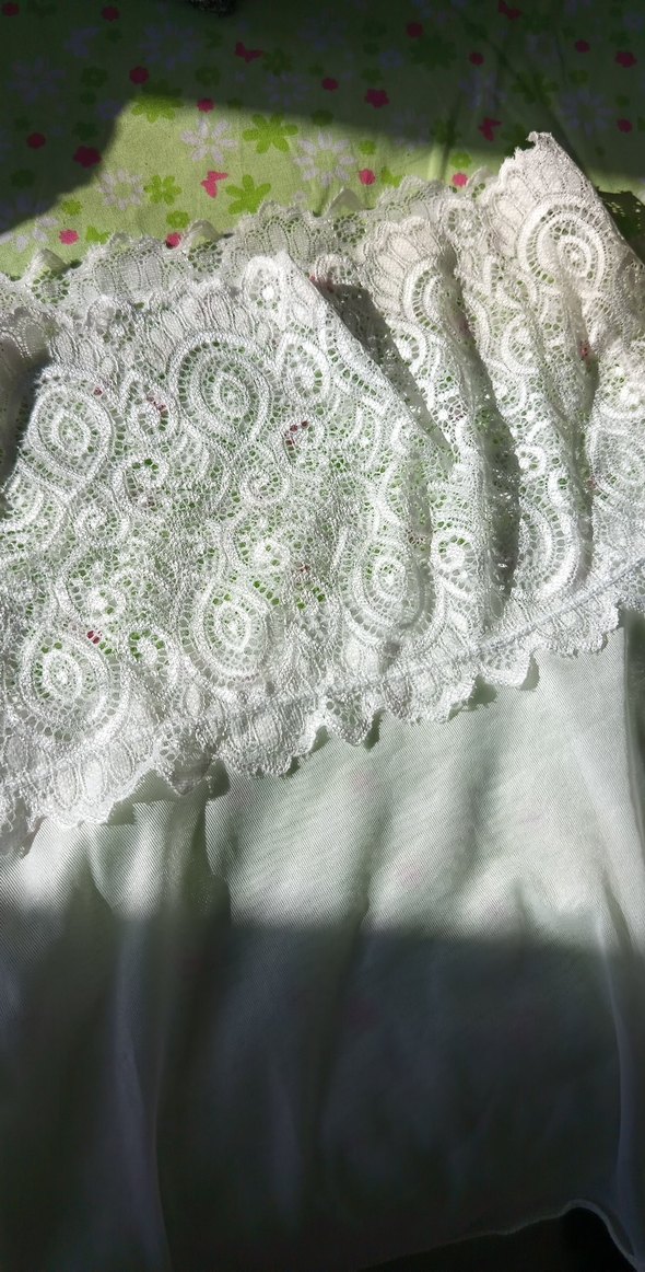 Dantel Detaylı Beyaz Bohem seksi etek - Görsel 2