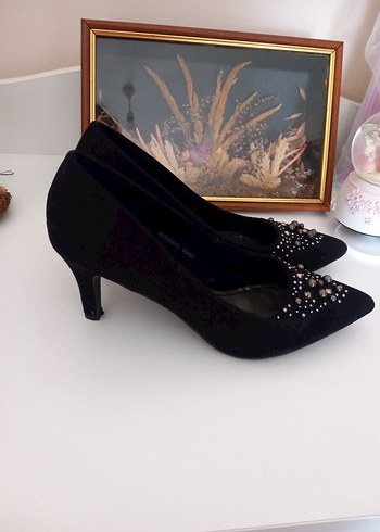 Diğer Kadın siyah Taşlı Stiletto