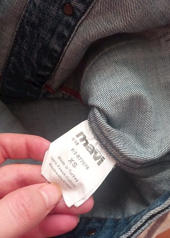 xs Beden mavi Renk Mavi Kot Ceket