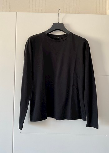 Siyah Kadın Uzun Kollu Basic Sweatshirt