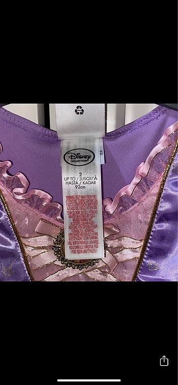 24-36 Ay Beden Disney Collection Rapunzel kostüm