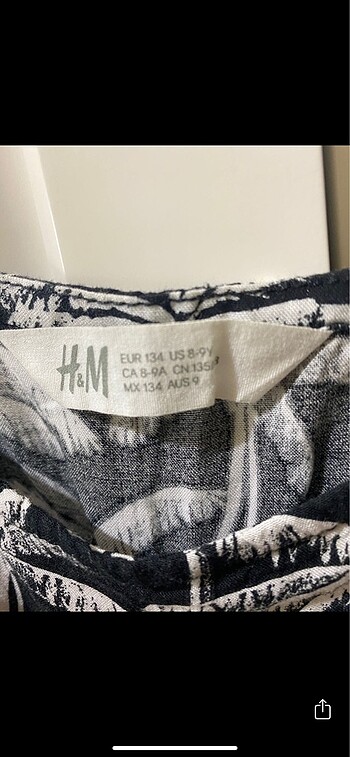 8 Yaş Beden siyah Renk H&M Tulum