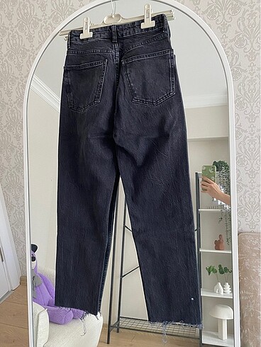 32 Beden Zara antrasit mom jean
