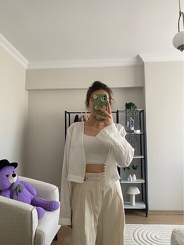 Zara Zara dökümlü crop bluz