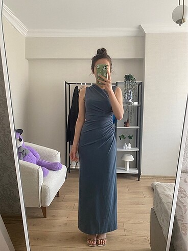 xs Beden Zara drapeli elbise