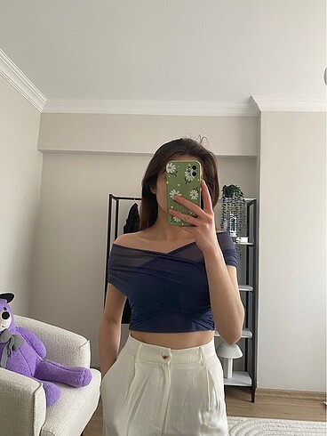 s Beden mavi Renk Pull bear tül bluz