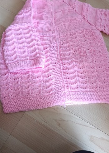 Zara Kız Çocuk Pembe Örgü Hırka
