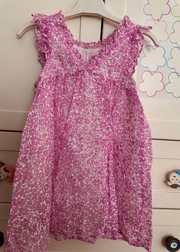 5 Yaş Beden Zara Kız Çocuk Pembe özel gün elbisesi