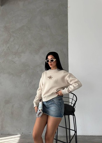 s Beden beyaz Renk CK Sweatshirt