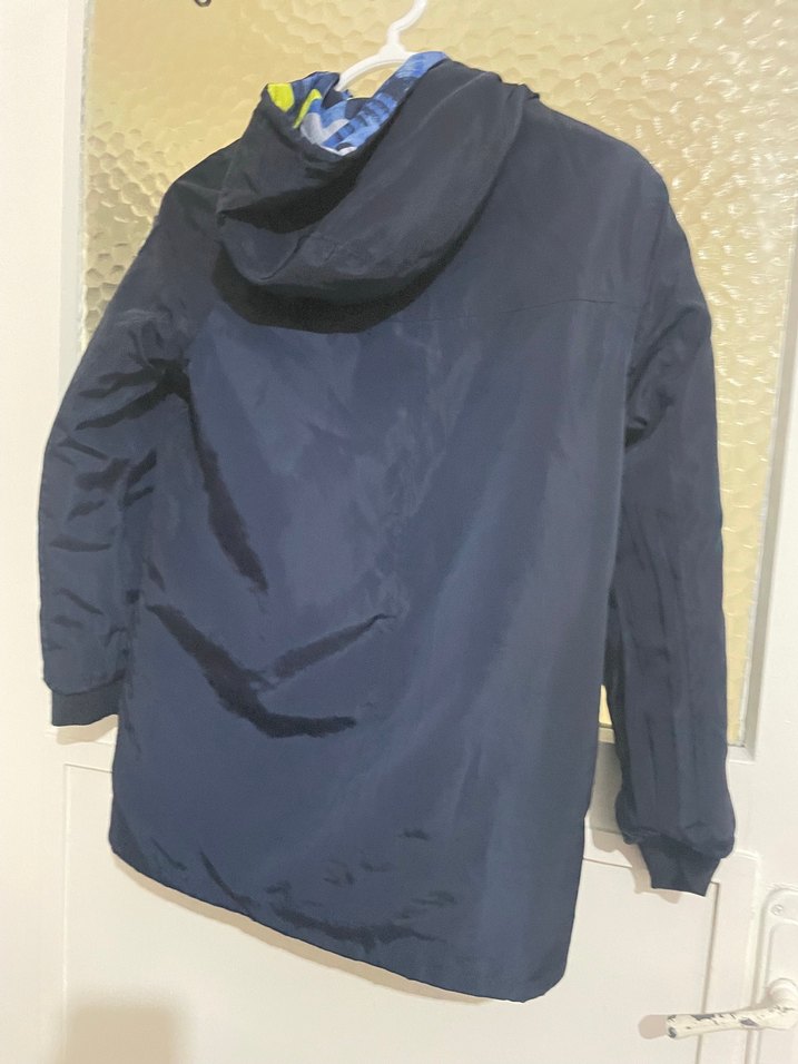 ÇİFT TARAFLI Kapüşonlu Fermuarlı Erkek Çocuk montu - Görsel 3