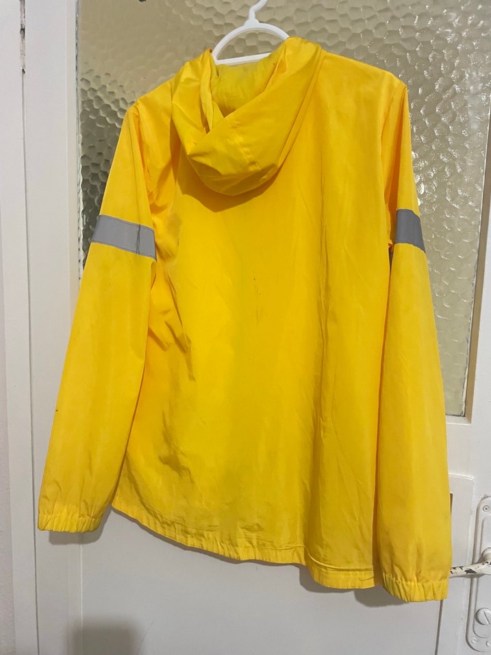 Kapüşonlu Reflektörlü Sarı yağmurluk - Görsel 2
