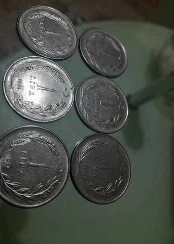 cumhuriyet dönemi 1970 ,75 1 lira - Görsel 2