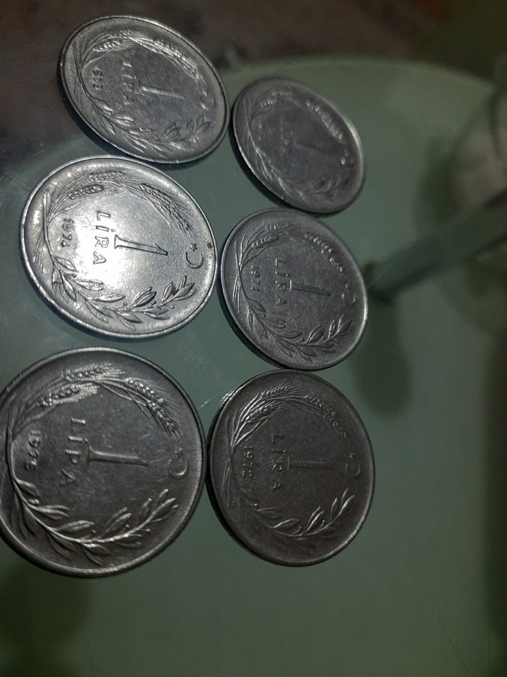 cumhuriyet dönemi 1970 ,75 1 lira - Görsel 2