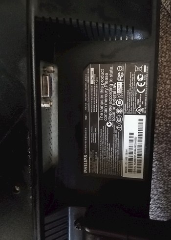 Philips Siyah Monitör 19 inc saglam - Görsel 4