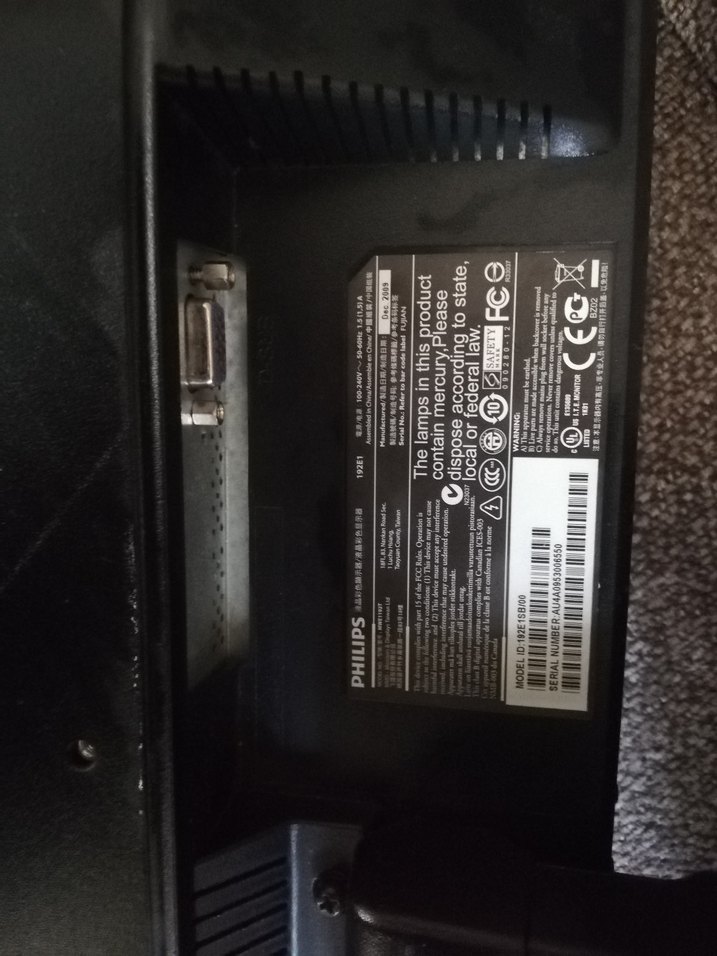 Philips Siyah Monitör 19 inc saglam - Görsel 4