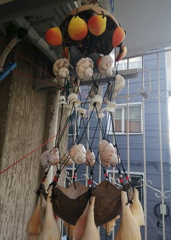 Deniz kabuklu dekoratif rüzgar çanı - Görsel 3