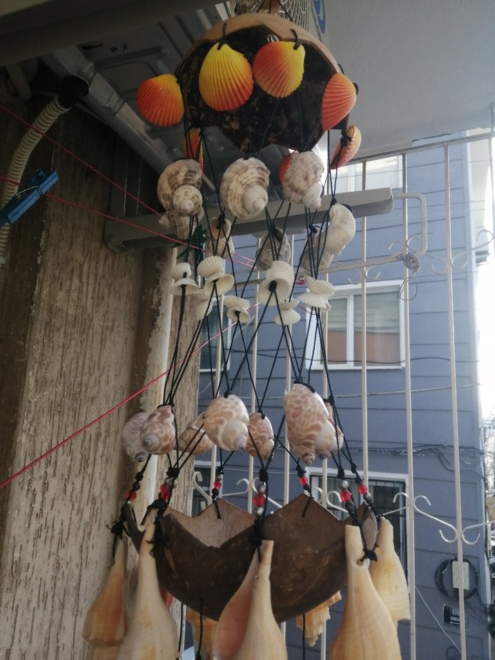 Deniz kabuklu dekoratif rüzgar çanı - Görsel 3