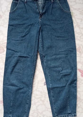 m Beden mavi Renk Kadın Lacivert Bol Kesim Denim Pantolon