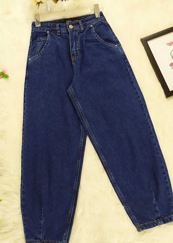Kadın Lacivert Bol Kesim Denim Pantolon