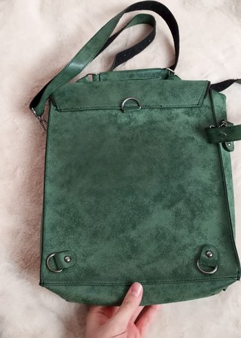 Bershka Yeşil Nakışlı Bohem Kadın Çantası