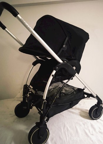 Şeffaf Yağmurluklu Siyah Bebek Arabası - Görsel 8