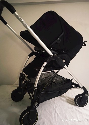 Şeffaf Yağmurluklu Siyah Bebek Arabası - Görsel 13