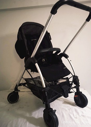 Şeffaf Yağmurluklu Siyah Bebek Arabası - Görsel 16