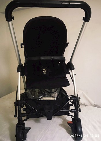 Şeffaf Yağmurluklu Siyah Bebek Arabası - Görsel 12