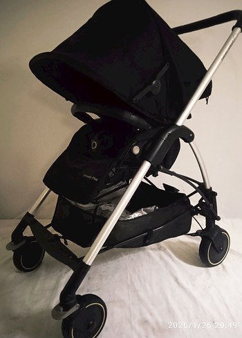 Şeffaf Yağmurluklu Siyah Bebek Arabası - Görsel 4