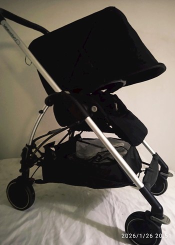 Şeffaf Yağmurluklu Siyah Bebek Arabası - Görsel 5