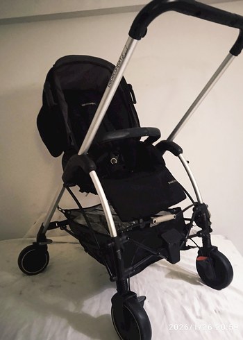 Şeffaf Yağmurluklu Siyah Bebek Arabası - Görsel 14