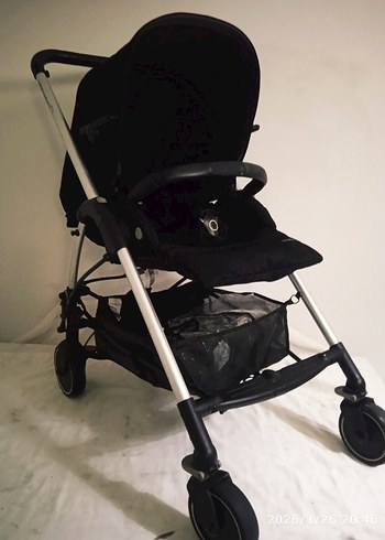 Şeffaf Yağmurluklu Siyah Bebek Arabası - Görsel 20