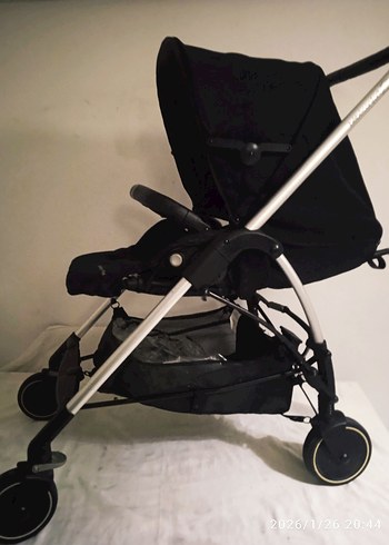 Şeffaf Yağmurluklu Siyah Bebek Arabası - Görsel 19