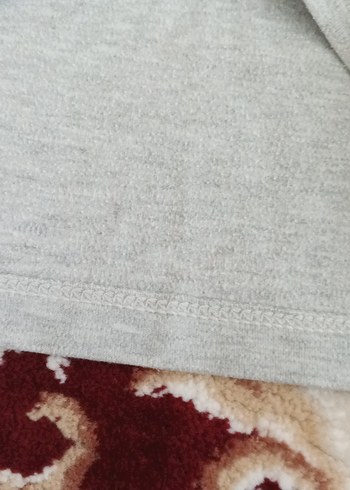 Gri  Boğazlı Triko Kazak - Görsel 5