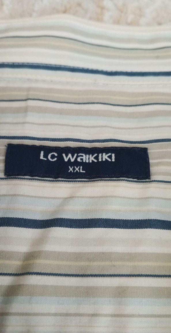 Gri Çizgili Kısa Kollu  Erkek Gömlek - Görsel 4