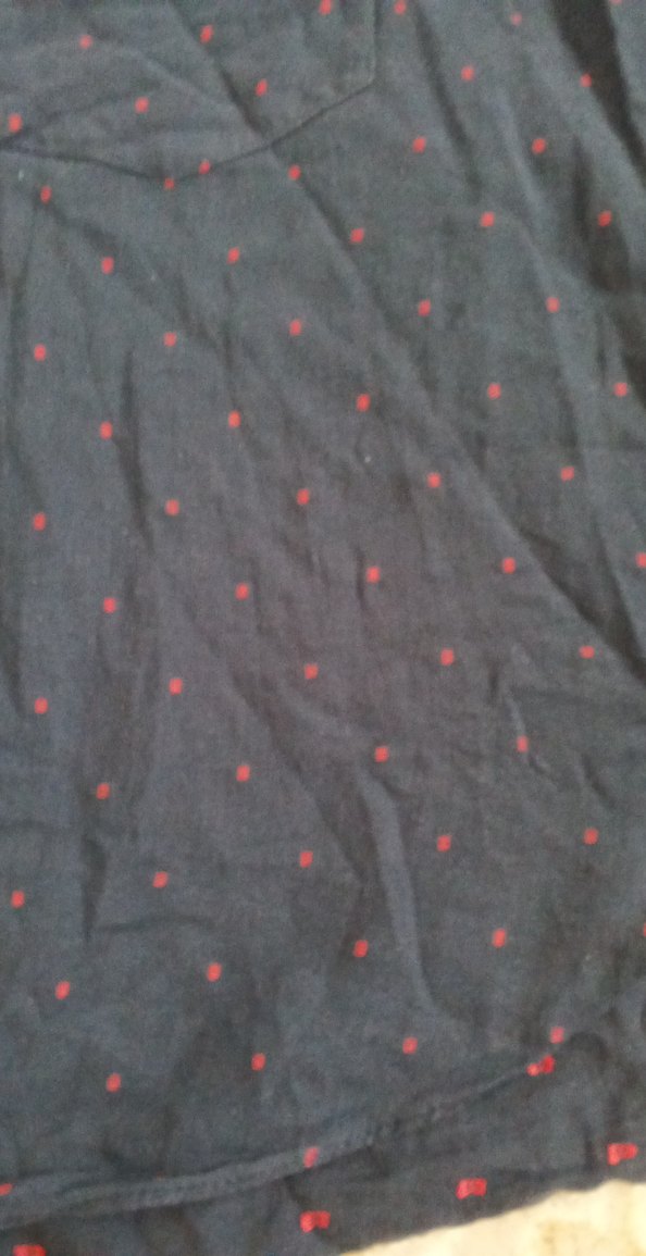 Lacivert Düğmeli Keten Kadın Gömlek - Görsel 3