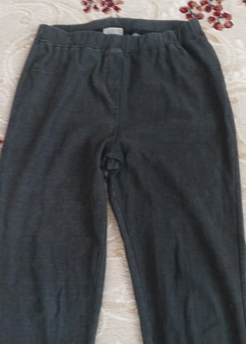 Gri Kadın Rahat Kesim Tayt - Görsel 2