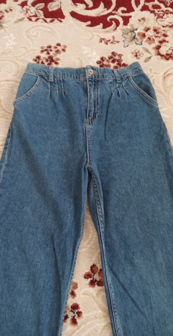 Mavi Kot Pantolon  mom jean - Görsel 3