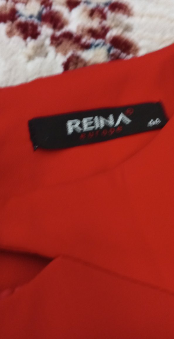 Kırmızı Midi V Yaka Drapeli Elbise - Görsel 4