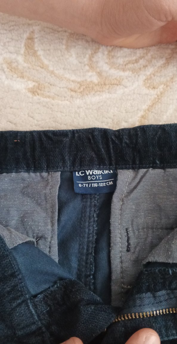 Düğmeli Lacivert Erkek çocuk Kot Pantolon - Görsel 4