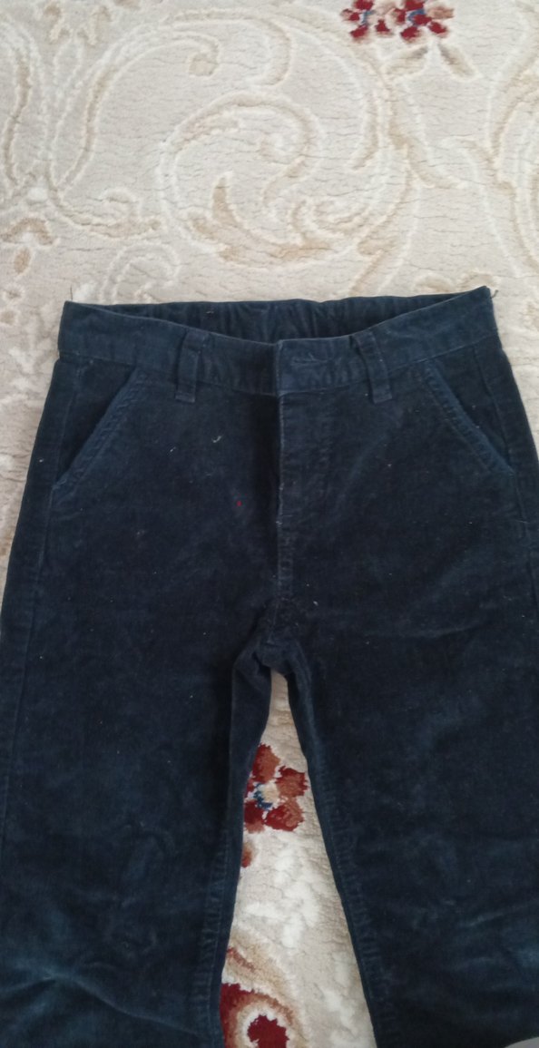 Düğmeli Lacivert Erkek çocuk Kot Pantolon - Görsel 5