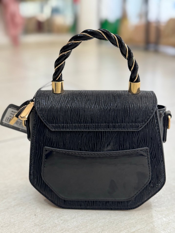 Siyah simli Kadın Çanta - Görsel 2