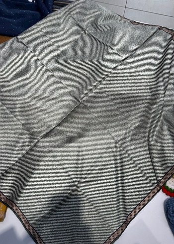 Çizgili Katlamalı Çok Renkli Kadın Şal - Görsel 4