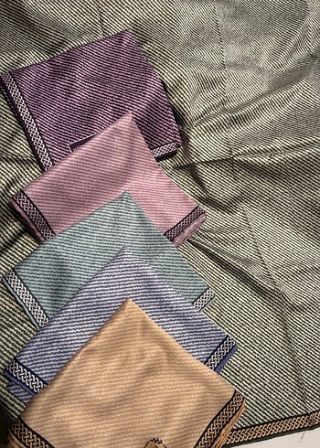 Çizgili Katlamalı Çok Renkli Kadın Şal - Görsel 2