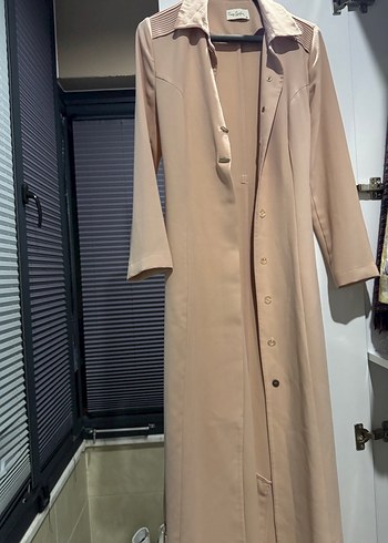 Pudra Düğmeli Kadın pardesü - Görsel 4