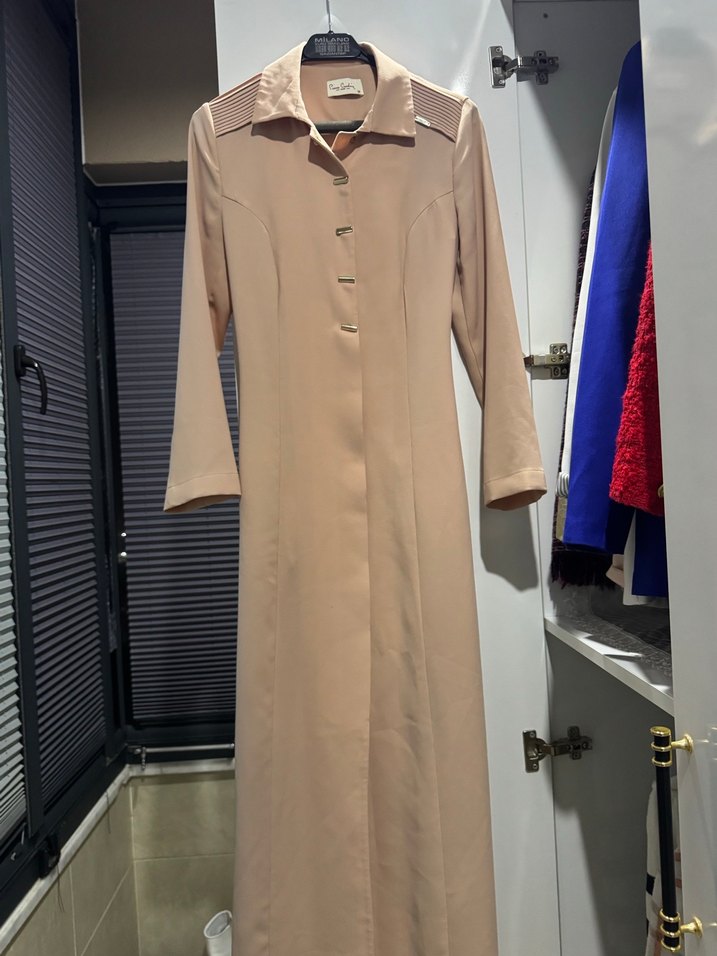 Pudra Düğmeli Kadın pardesü - Görsel 3