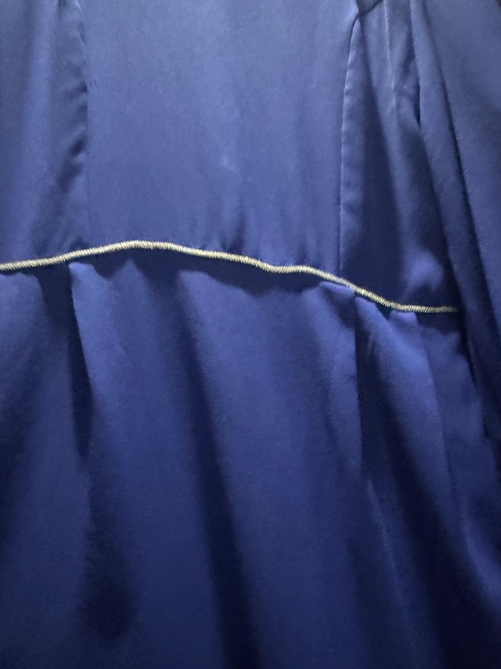 Saç mavisi Uzun Kollu Drapeli Kadın Elbise - Görsel 4