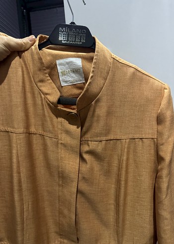 Bej Kadın Uzun Kemerli pardesü - Görsel 3