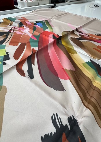 Beden Çok Renkli Kadın eşarp twill