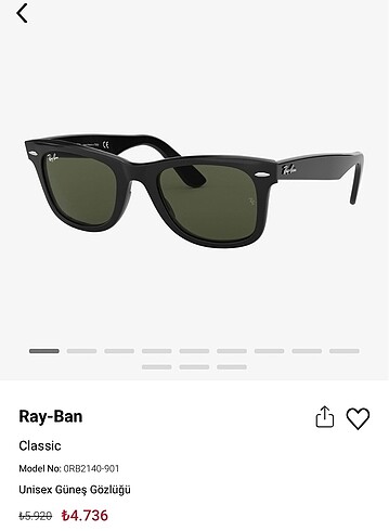 Ray Ban 2140 Wayfarer Unisex Güneş Gözlüğü